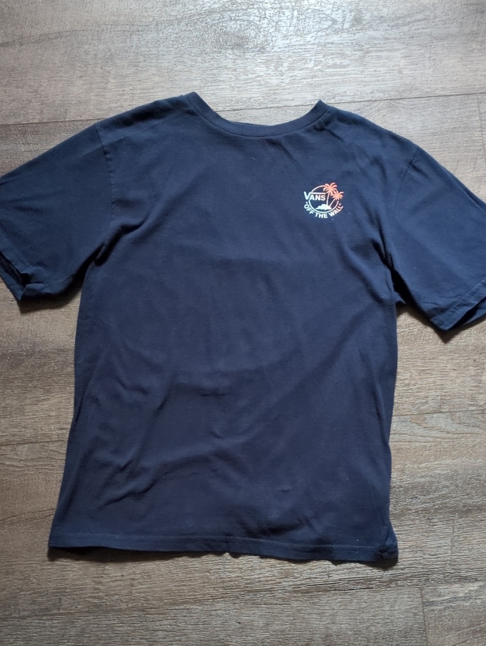Vans Navy Short Sleeve Tee with Small Palm Logo